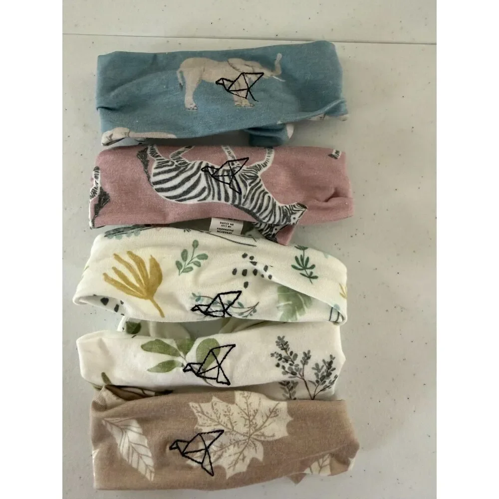 Boho Floral & Animal Print Headband Bows by Copper Peal